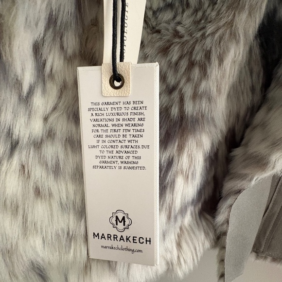 NEW WITH TAGS Anthropologie Marrakech Faux Fur Moto Reversible Jacket Sz M - Picture 8 of 11